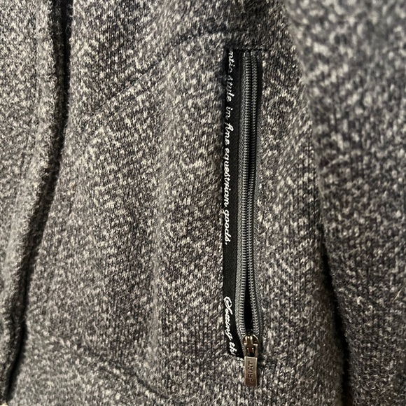 Ariat Contender Equestrian Fleece Asymmetrical Zip Up Women Size Large Gray - Picture 2 of 8